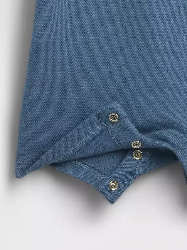 Baby-Piqué-Poloshirt-Shorty-Einteiler