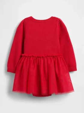Baby-Pullover-Bodys-Kleider-Set aus Tüll