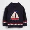 Baby-Pullover im Marinestil