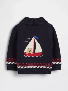 Baby-Pullover im Marinestil