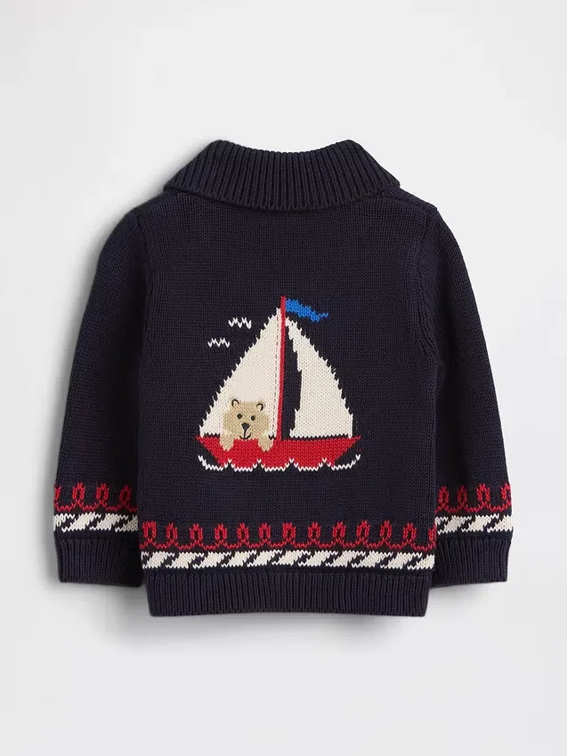 Baby-Pullover im Marinestil