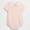Baby-Pullover mit besticktem Kragen