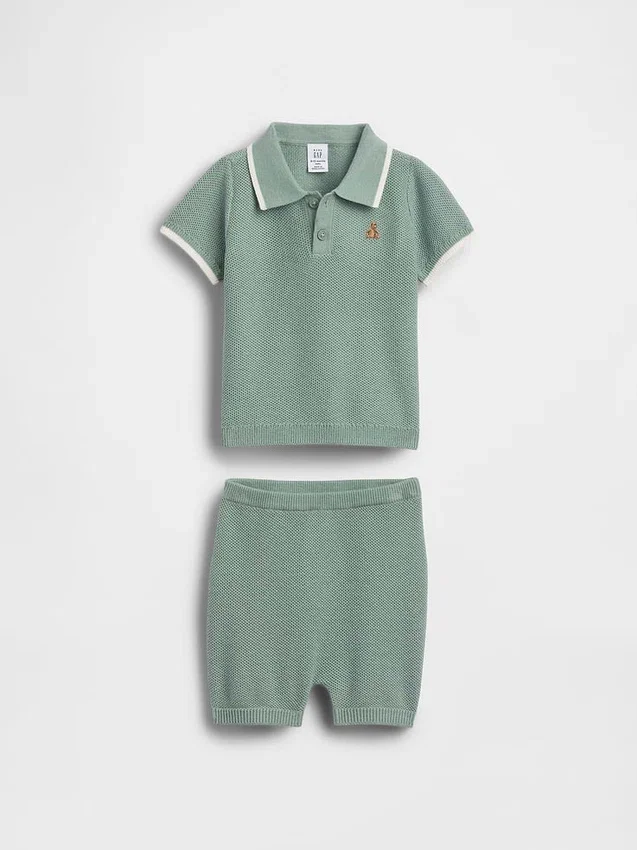 Baby-Pullover-Poloshirt-Set