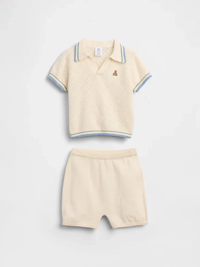 Baby-Pullover-Poloshirt-Set