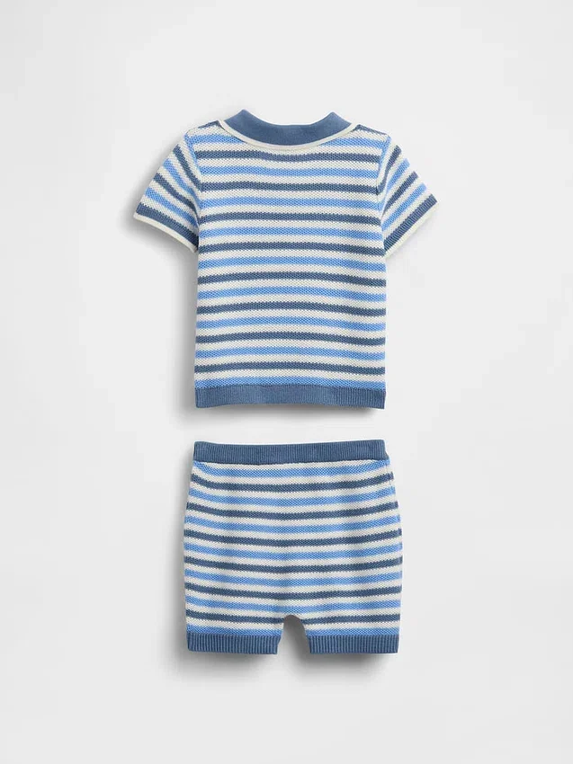 Baby-Pullover-Poloshirt-Set