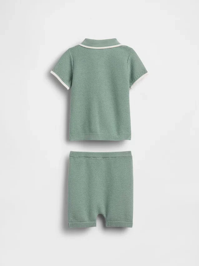 Baby-Pullover-Poloshirt-Set