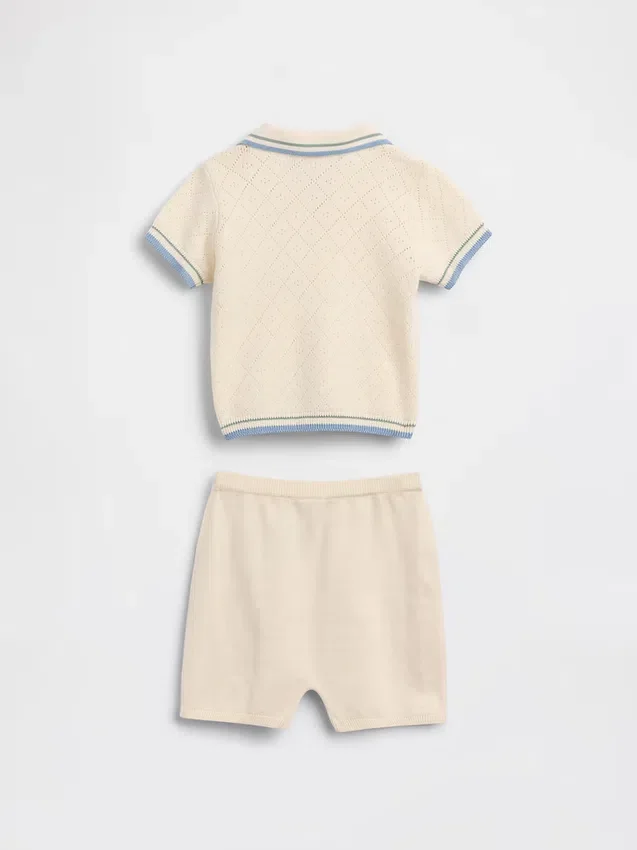 Baby-Pullover-Poloshirt-Set