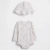 Baby-Rashguard-Badeset mit Blumenmuster