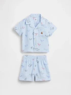 Baby-Set aus Baumwollgaze im Cabana-Stil