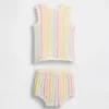 Baby-Set aus gestreiftem Häkel-Tanktop und Shorts