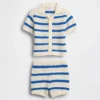 Baby-Set aus gestrickten Streifen