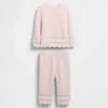 Baby-Set aus Pullover mit Wellenrand