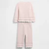 Baby-Set aus Pullover mit Wellenrand