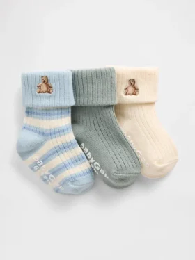 Baby-Socken mit Umschlag (3er-Pack)