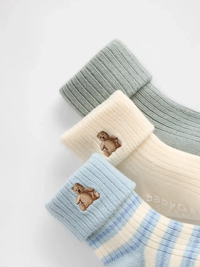 Baby-Socken mit Umschlag (3er-Pack)