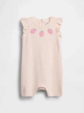 Baby-Strawberry-Pullover-Shorty-Einteiler