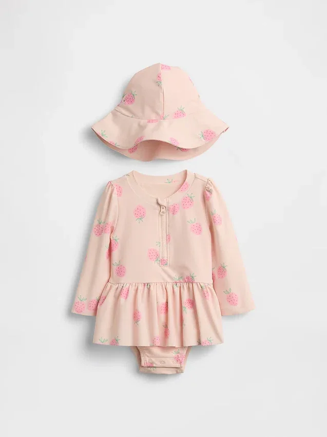 Baby-Strawberry-Rashguard-Badeset