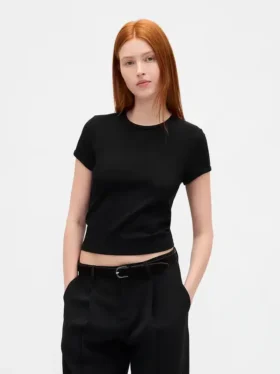 Baby-T-Shirt im Waffelpiqué-Look
