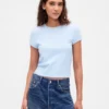 Baby-T-Shirt im Waffelpiqué-Look