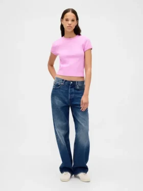 Baby-T-Shirt im Waffelpiqué-Look