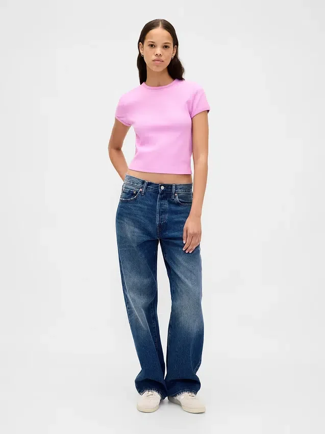 Baby-T-Shirt im Waffelpiqué-Look