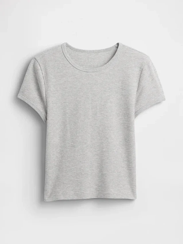 Baby-T-Shirt im Waffelpiqué-Look