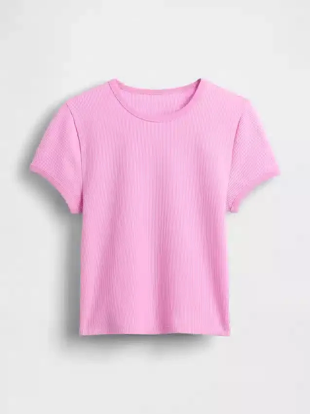 Baby-T-Shirt im Waffelpiqué-Look