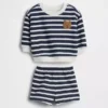 Baby Vintagesoft Bärenstreifen-Sweatshirt-Set