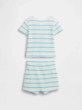 Baby-Waffelpiqué-Henley-Set