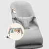 BabyBjörn 3D-Jersey- und Plüschtier-Hüpfsitz „Bliss“-Set