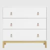 babyGap Legacy Kommode mit 3 Schubladen, Ledergriffen und ineinandergreifenden Schubladen