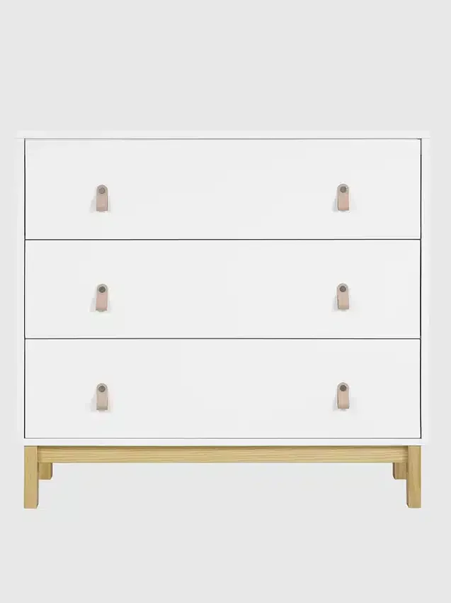 babyGap Legacy Kommode mit 3 Schubladen, Ledergriffen und ineinandergreifenden Schubladen