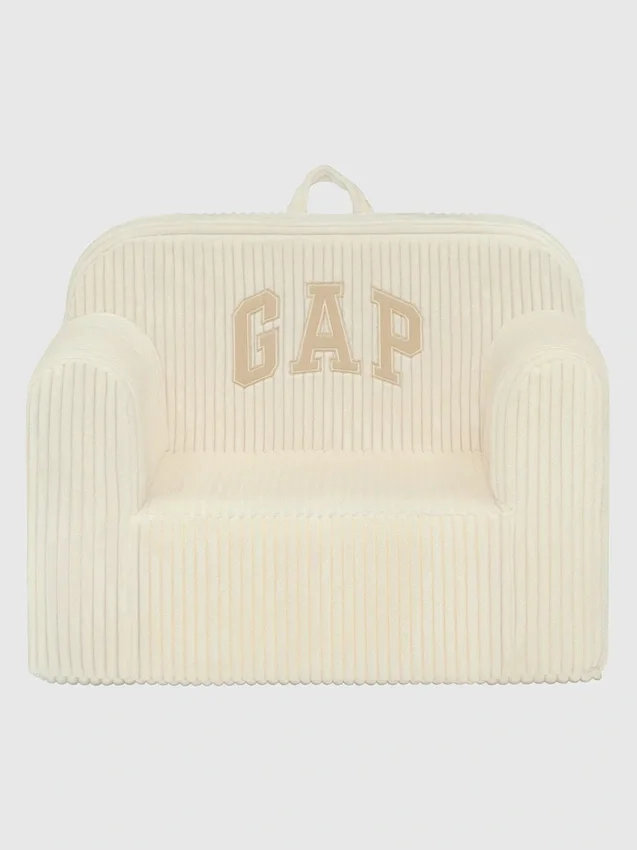 babyGap-Schaumstoffsessel aus geripptem Velours mit Logo
