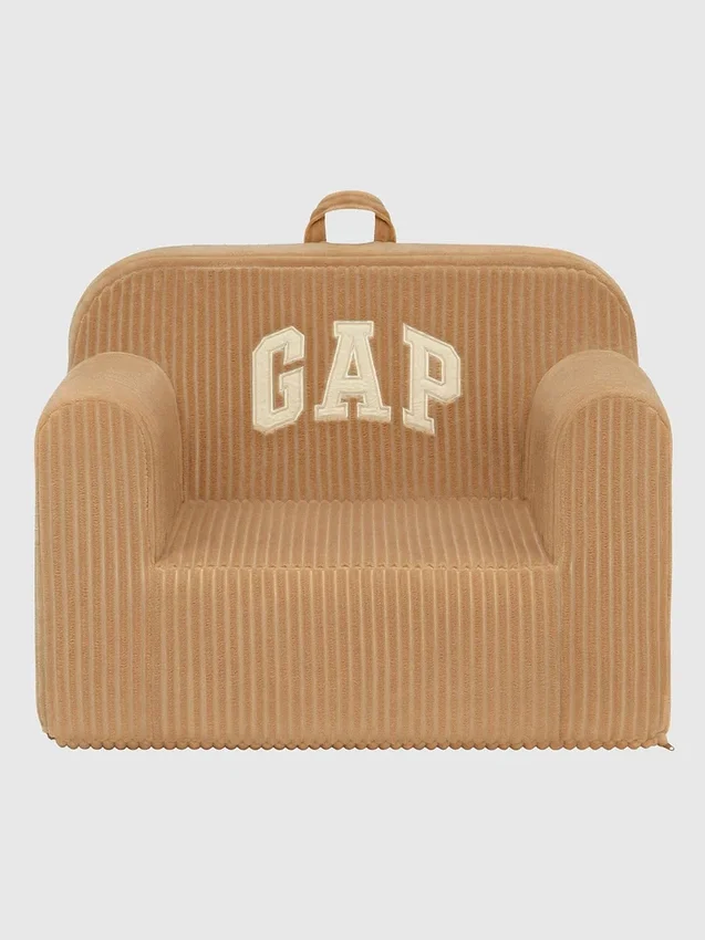 babyGap-Schaumstoffsessel aus geripptem Velours mit Logo
