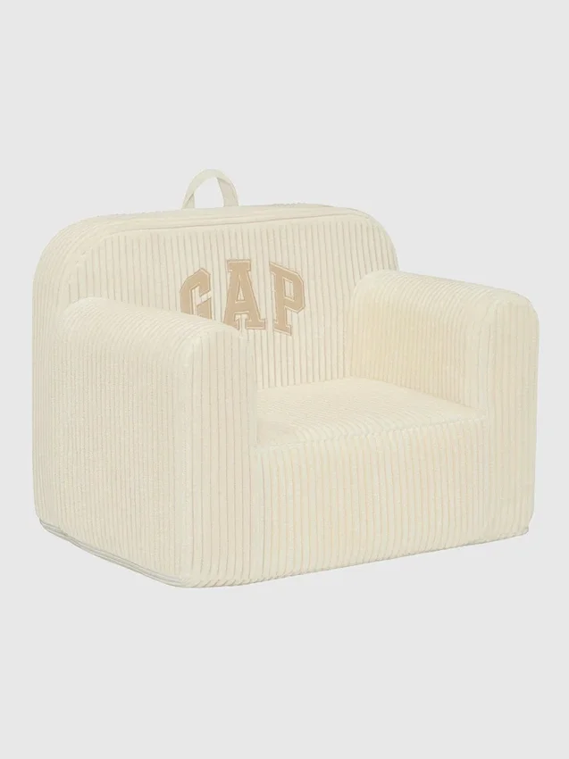 babyGap-Schaumstoffsessel aus geripptem Velours mit Logo