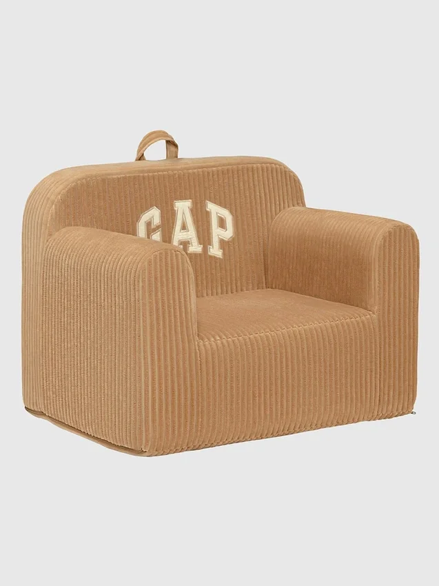 babyGap-Schaumstoffsessel aus geripptem Velours mit Logo