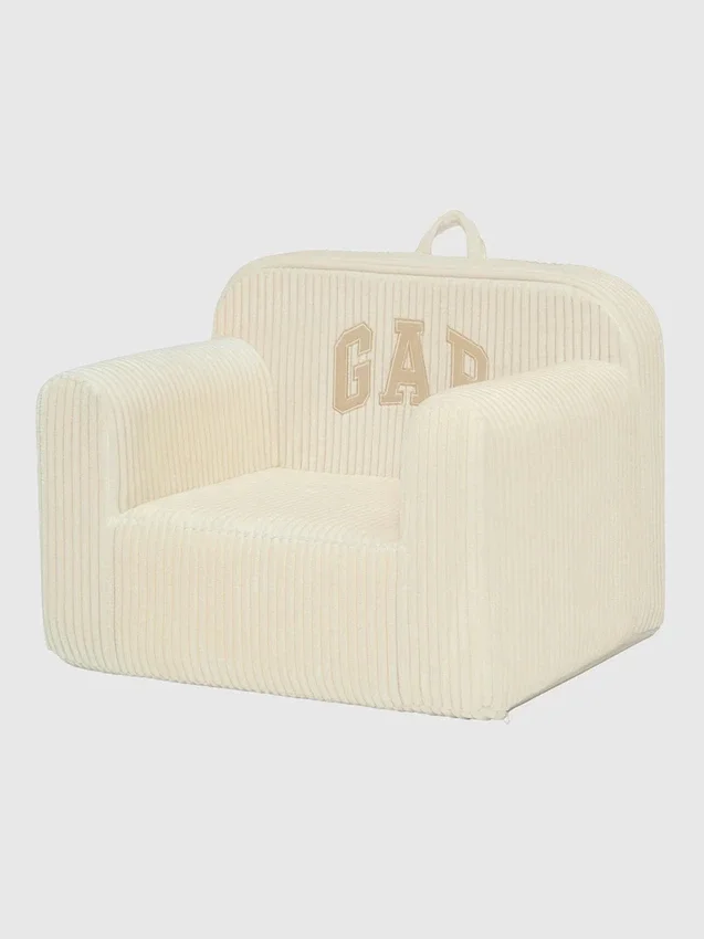babyGap-Schaumstoffsessel aus geripptem Velours mit Logo