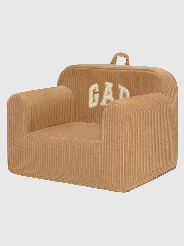 babyGap-Schaumstoffsessel aus geripptem Velours mit Logo