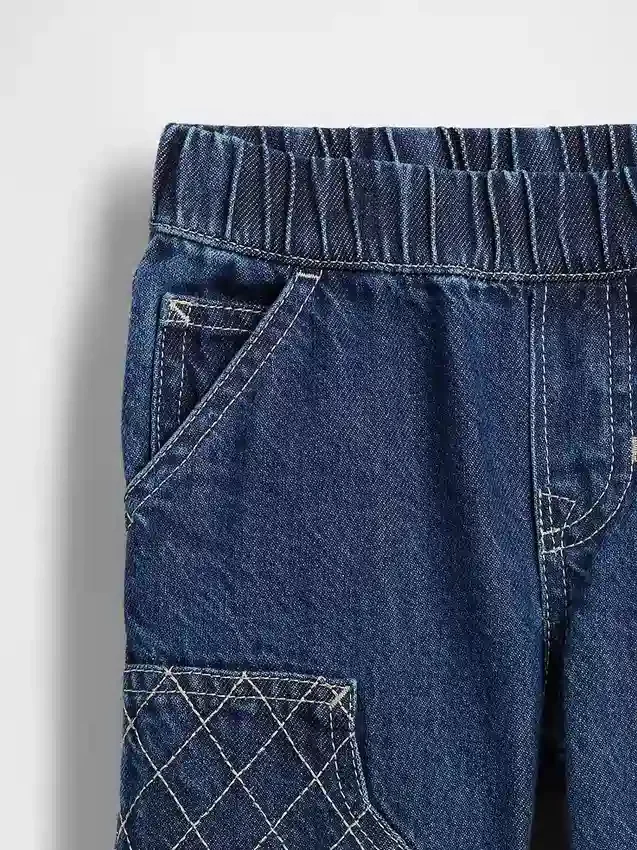 Baggy-Carpenter-Jeans zum Hineinschlüpfen für Baby & Kleinkind