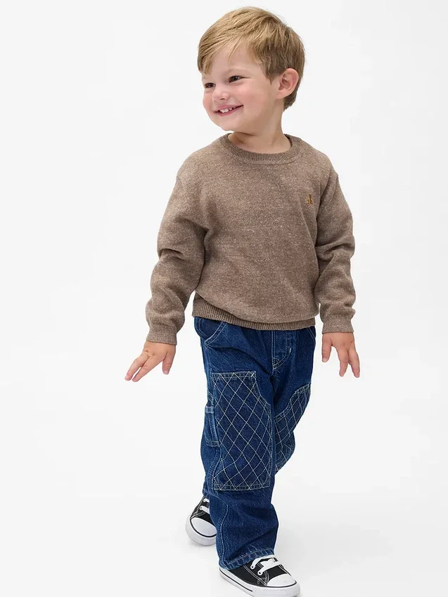 Baggy-Carpenter-Jeans zum Hineinschlüpfen für Baby & Kleinkind