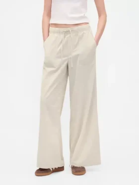 Baggy-Hose aus Cord mit mittlerer Leibhöhe