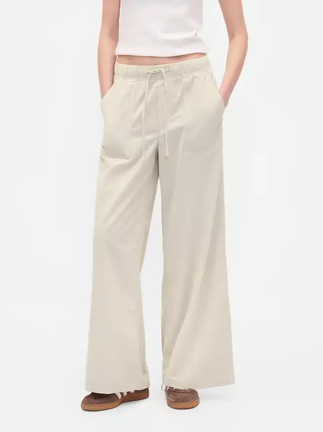 Baggy-Hose aus Cord mit mittlerer Leibhöhe
