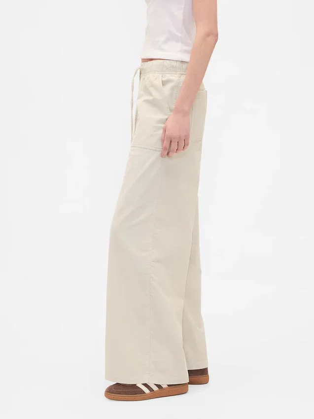 Baggy-Hose aus Cord mit mittlerer Leibhöhe