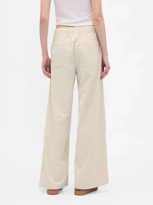 Baggy-Hose aus Cord mit mittlerer Leibhöhe