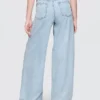 Baggy-Hose aus ultraweichem Denim mit mittlerer Leibhöhe
