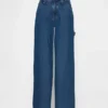 Baggy-Hose aus ultraweichem Denim mit mittlerer Leibhöhe