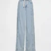 Baggy-Hose aus ultraweichem Denim mit mittlerer Leibhöhe