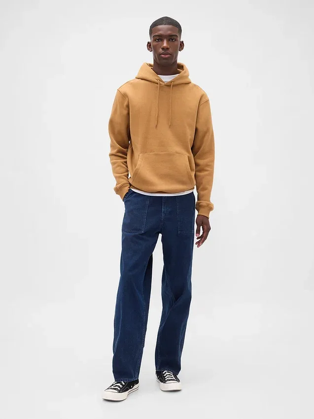 Baggy-Jeans aus Canvas