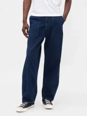 Baggy-Jeans aus Canvas