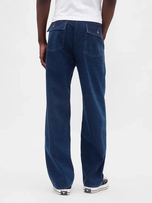 Baggy-Jeans aus Canvas